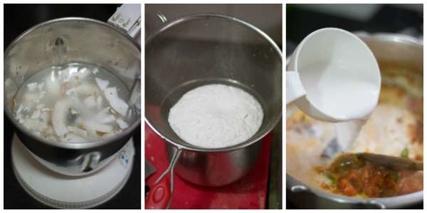 Tomato-Rice-with-Coconut-Milk-in-Pressure Cooker-grind-milk