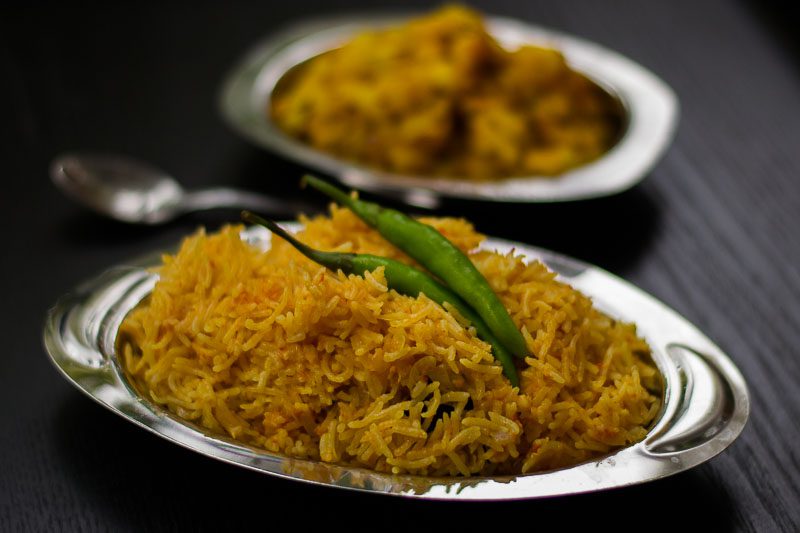 Tomato-Rice-with-Coconut-Milk-in-cooker