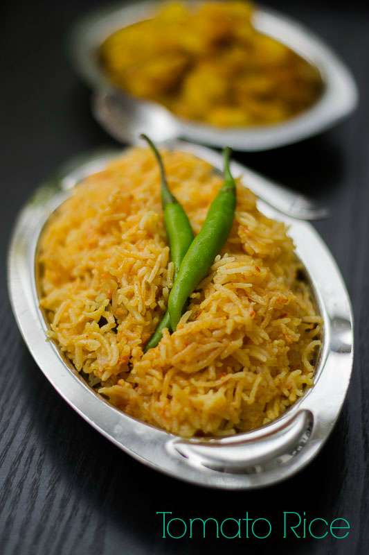 Tomato rice South Indian Tamilnadu style recipe #vegan #glutenfree #lunch #tomato #spicy #onepot #indian #variety-rice