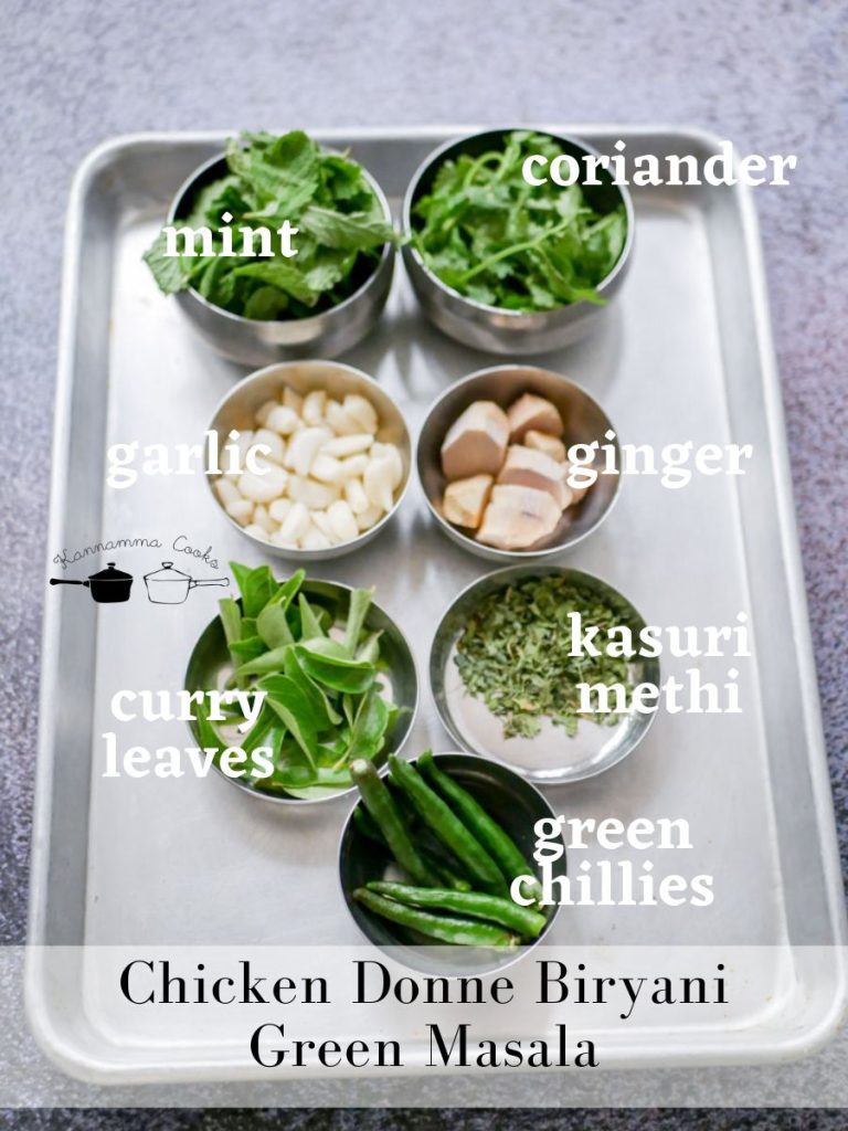 Chicken Donne Biryani Green Masala