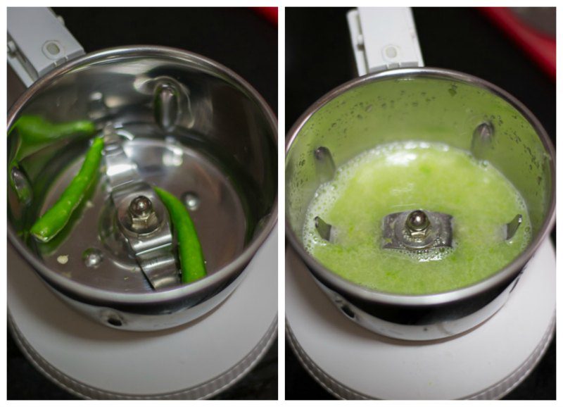 Gujarati-methi-thepla-recipe-green-chilli-paste