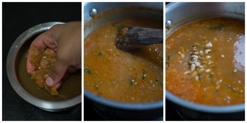 karamani-black-eyed-bean-puli-kuzhambu-curry-recipe-peas